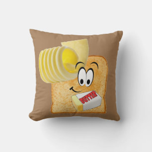 Throw Pillows Beige Butter Toast