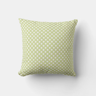 Throw Pillows Beige & White Polk a dot