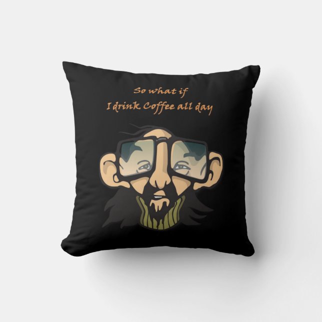 Throw Pillows Black Coffee (Front)