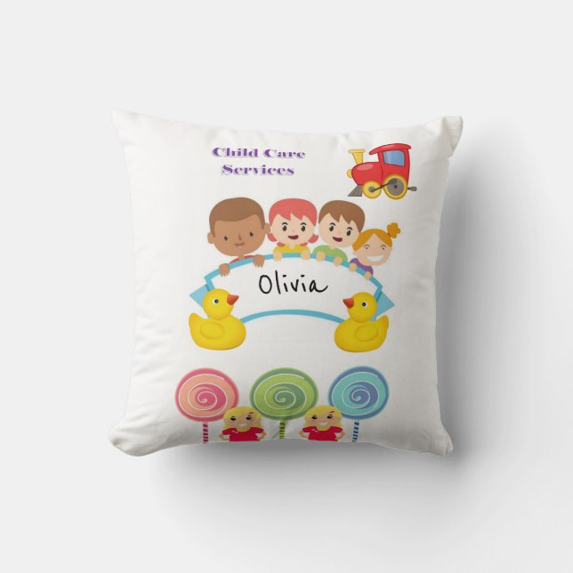 Throw Pillows Child Care Services (Front)