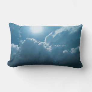 Throw pillows-Dramatic Sunlight Through Clouds Lumbar Pillow
