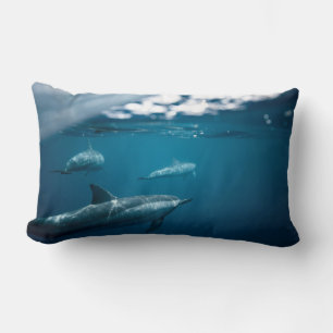 Throw Pillows Split-shot Photo Dolphins Underwater