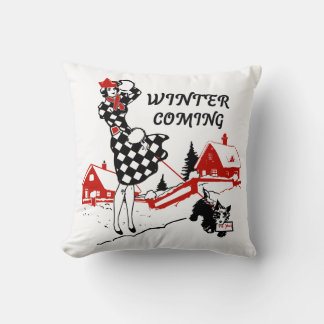 Throw Pillows- Winter coming Throw Pillow