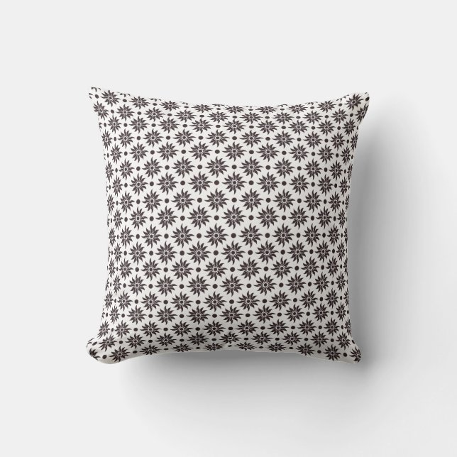 Throw Pillows With Brown Ornament (Front)