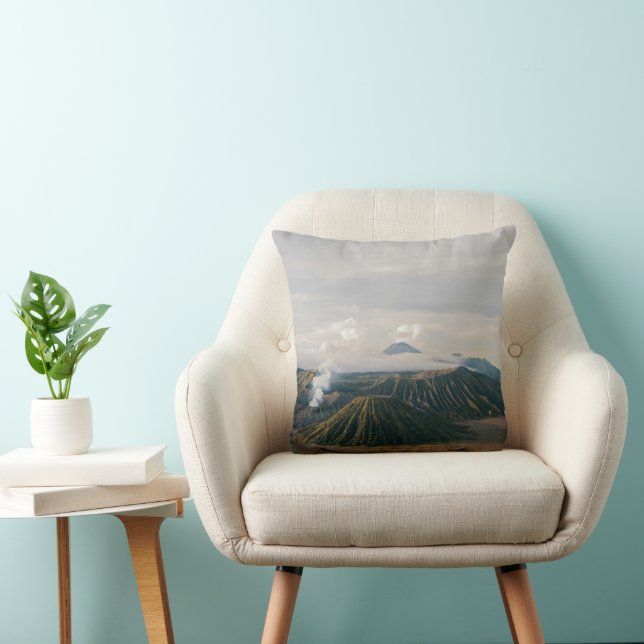Throw Pillows with Erupting Volcanic Mountains (Chair)