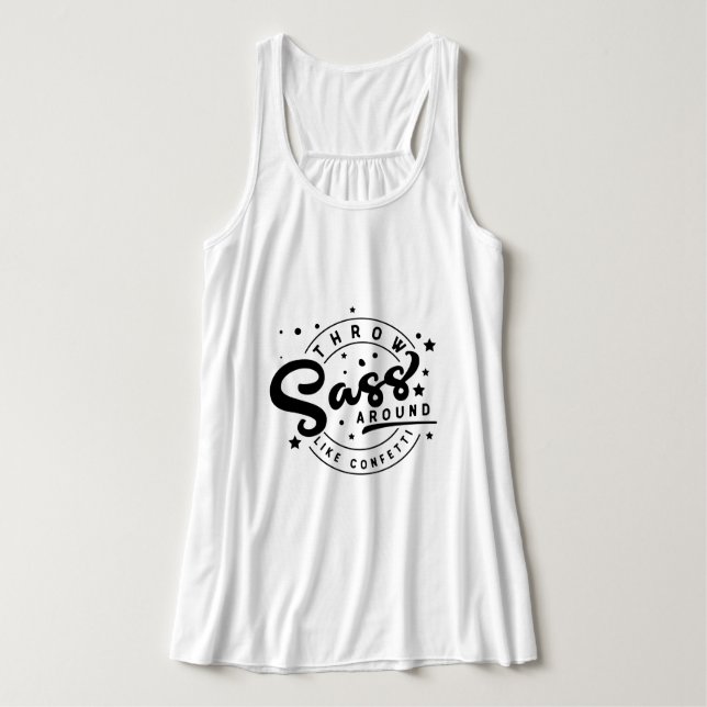 Throw Sass Tank Top (Design Front)