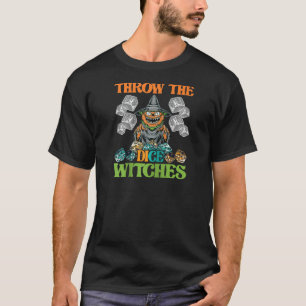 Throw the Dice Pumpkin Witches Bunco Game Lover Ha T-Shirt