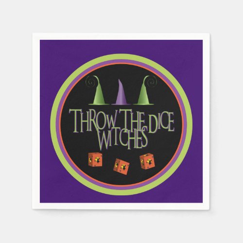 Throw The Dice Witches Bunco Napkins