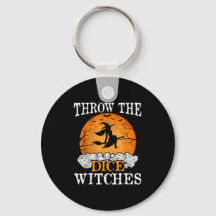 Throw The Dice Witches Bunco Party Keychain