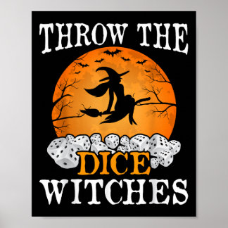 Throw The Dice Witches Bunco Party  Poster