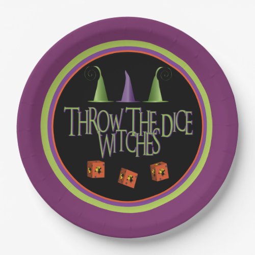 Throw The Dice Witches Bunco Plate