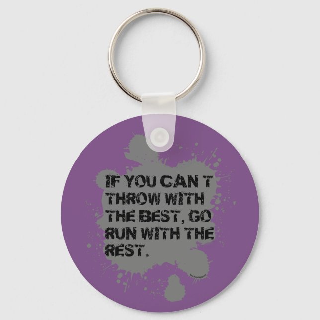 Throw With The Best- Shot Put Discus Keychain (Front)