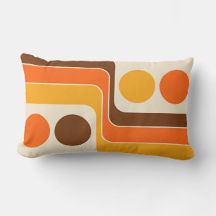 Throwback 70s Style Geometric Design Throw Pillow