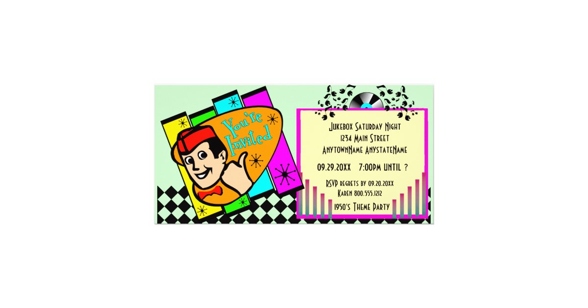 Throwback Theme Party Invitation Zazzle