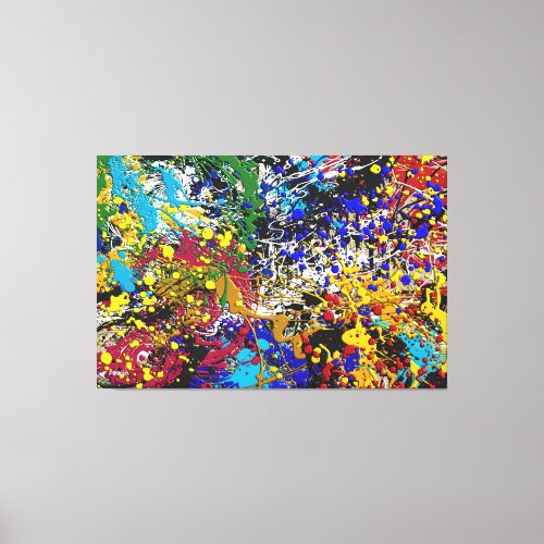 Throwin Paint Abstract Canvas Print
