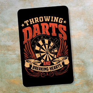 Throwing Darts and Breaking Hearts - Funny Dart Magnet