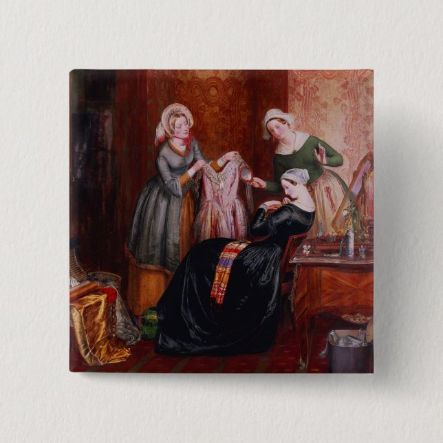 Throwing off her weeds button (Front)