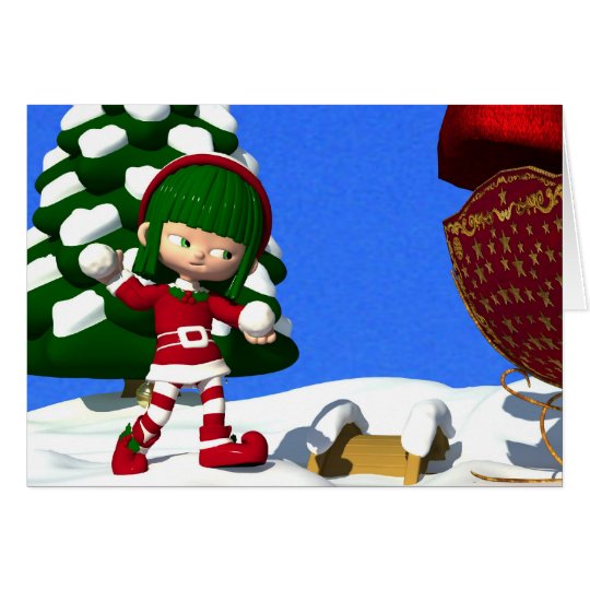 Throwing Snowballs Card
