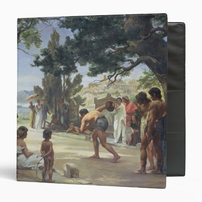 Throwing the Discus, 1875 Binder (Front/Inside)