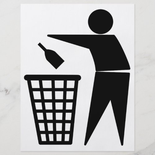 Throwing Trash Away Bottle Flyer