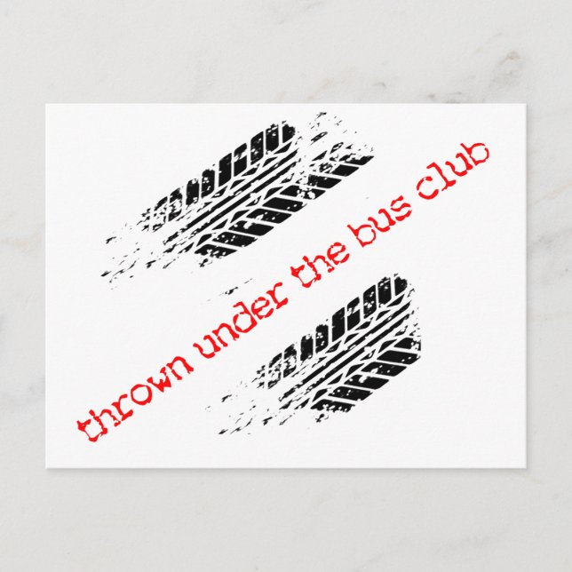 Thrown Under the Bus Club Postcard - WELCOME (Front)