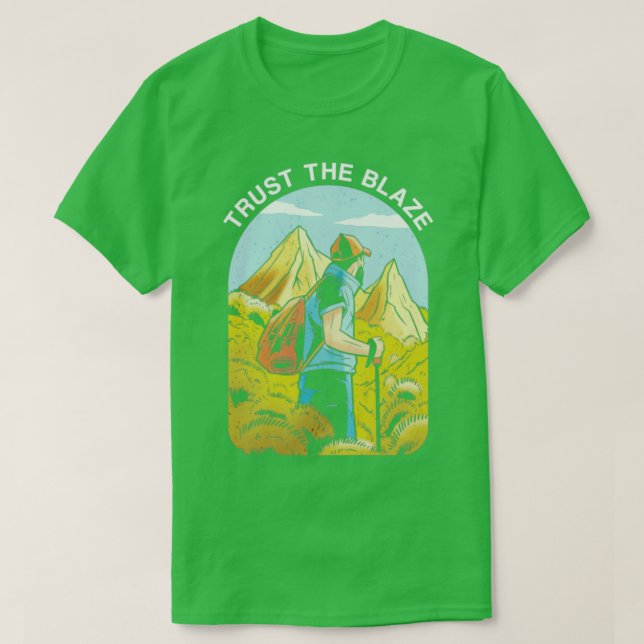 Thru Hiker Trailblazer Hiking Mountain Climbing Tr T-Shirt (Design Front)