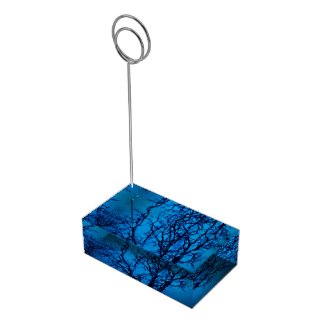 Thru The Glass, Weeping Tree Abstract Art Blue