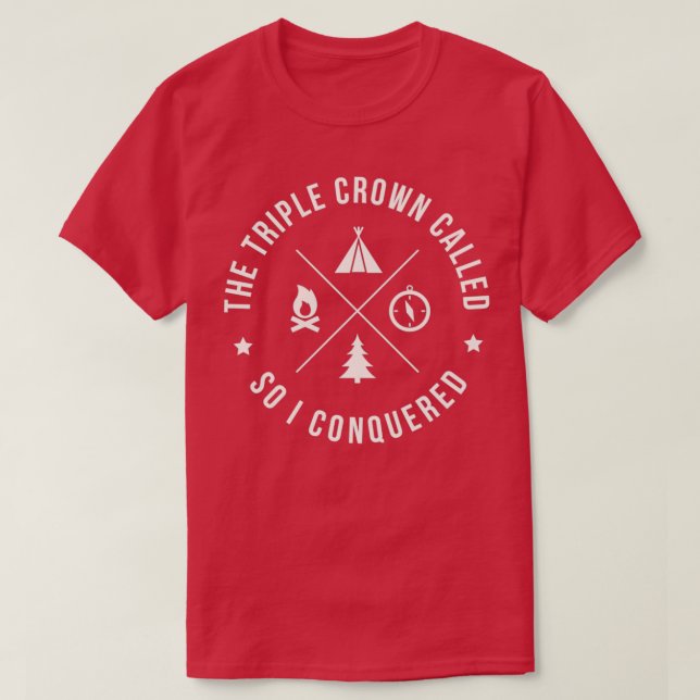 ThruHiker Triple Crown PCT AT CDT T-Shirt (Design Front)