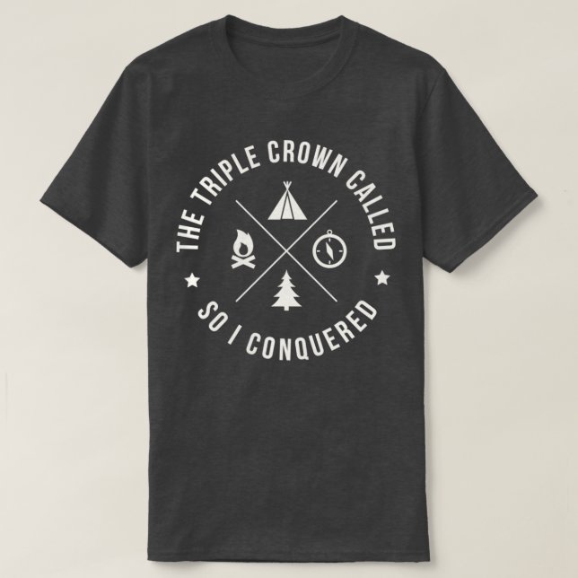 ThruHiker Triple Crown PCT AT CDT T-Shirt (Design Front)
