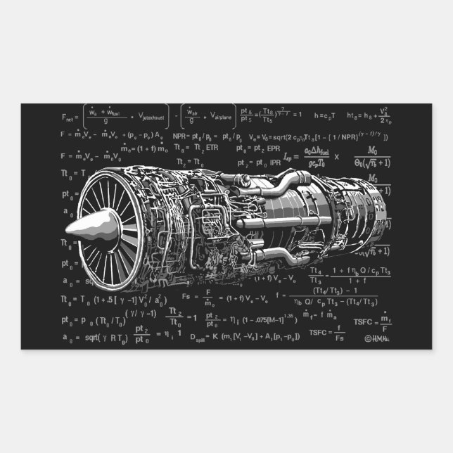 Thrust matters! rectangular sticker (Front)