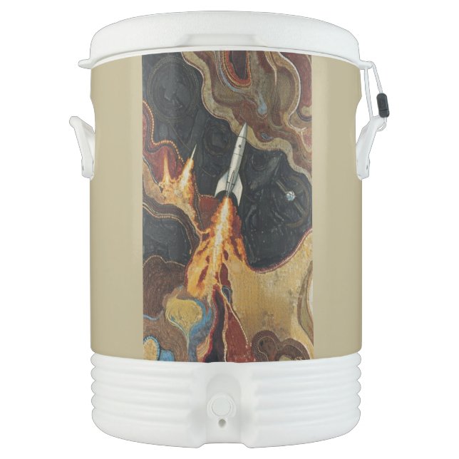 Thrusters Igloo beverage cooler sand 10 gallon (Front)