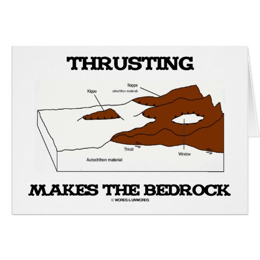Thrusting Makes The Bedrock (Geology Orogeny) Cards (Front Horizontal)