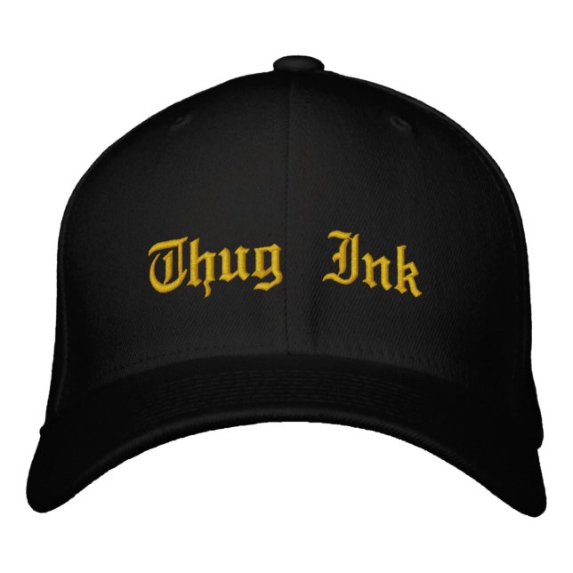 Thug Ink Logo Embroidered Baseball Cap (Front)