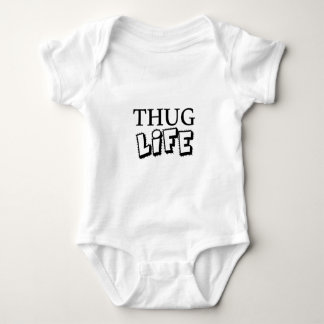 THUG LIFE ATTITUDE MOTTO GANGS GANGSTER TOUGH HOOD BABY BODYSUIT