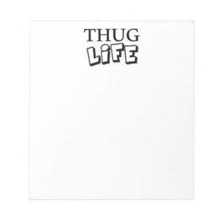 THUG LIFE ATTITUDE MOTTO GANGS GANGSTER TOUGH HOOD NOTEPAD