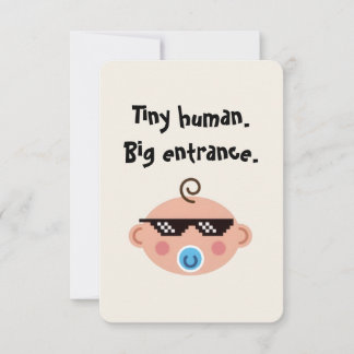 Thug life baby invitations 