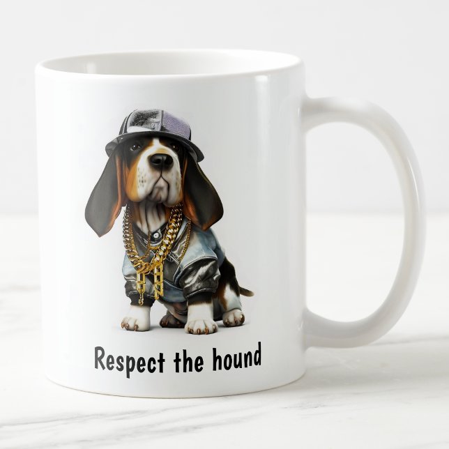 Thug Life Basset Hound Coffee Mug (Creator Uploaded)
