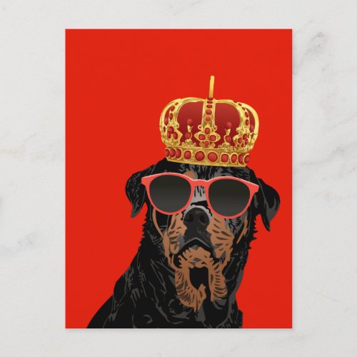 Thug Life King Rottweiler for Rottweiler Parents Postcard