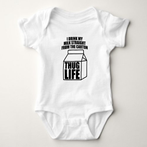 Thug Life Milk Carton Baby Bodysuit