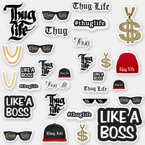 Thug Life Stickers non copyright