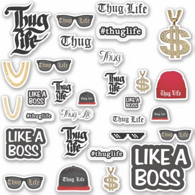 Thug Life Stickers non copyright (Front)