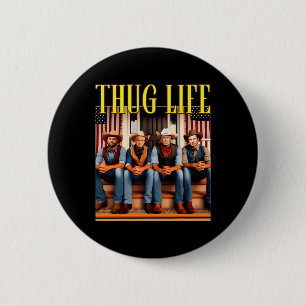 Thug Life Trump Vance Kennedy Elon  Button