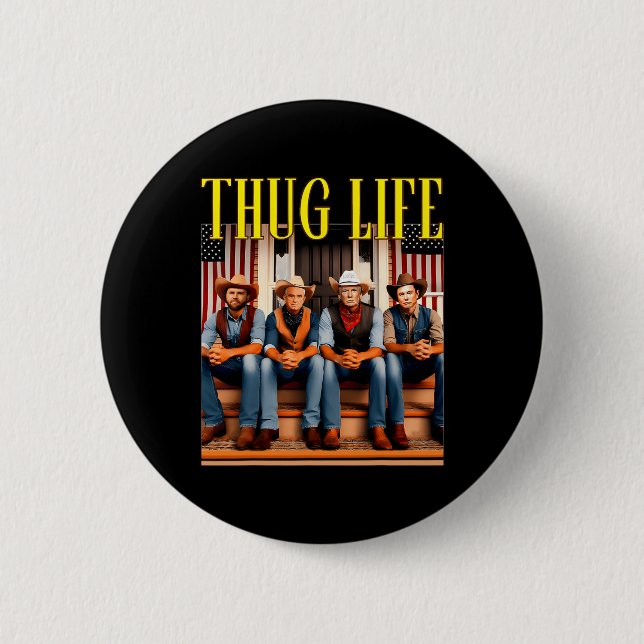 Thug Life Trump Vance Kennedy Elon  Button (Front)