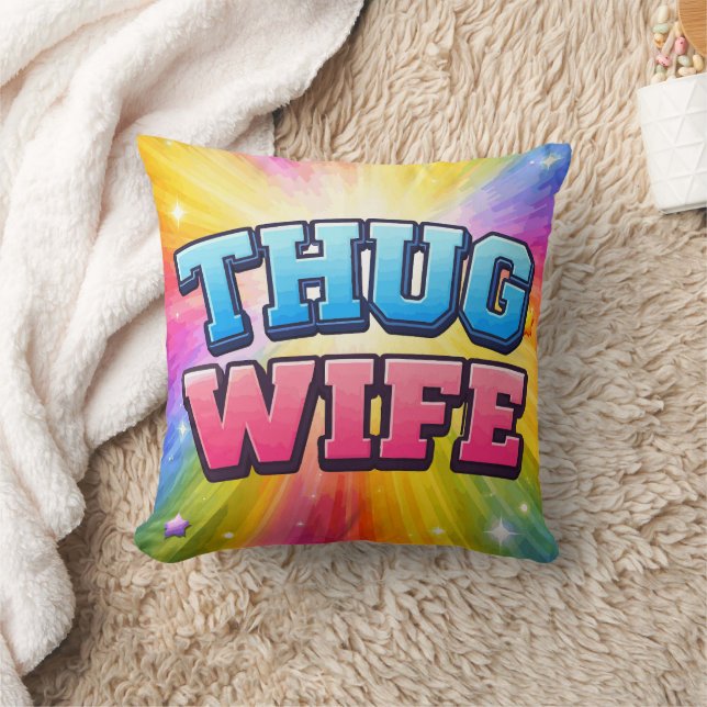 Thug Wife Throw Pillow (Blanket)