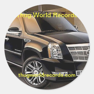 thug world records Cadillac sticker