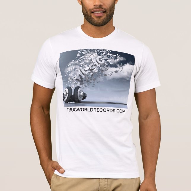 thug world records music is life shirt (Front)