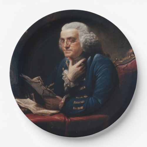 Thumb Portrait Benjamin Franklin at White House  Paper Plates