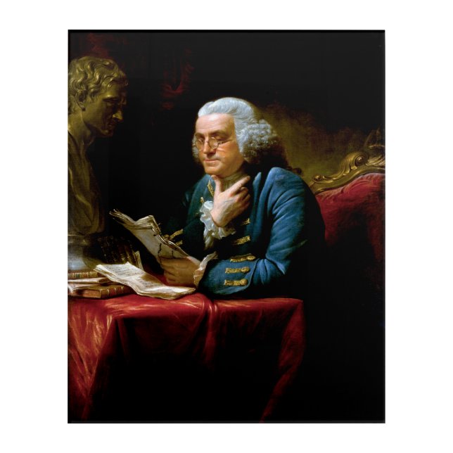 Thumb Portrait, Benjamin Franklin Founding Father Acrylic Print (Front)