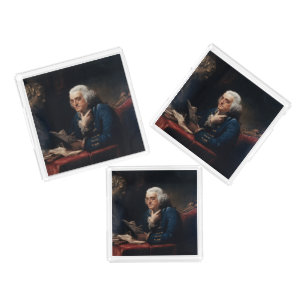 Thumb Portrait, Benjamin Franklin Founding Father Acrylic Tray