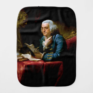 Thumb Portrait, Benjamin Franklin Founding Father Baby Burp Cloth